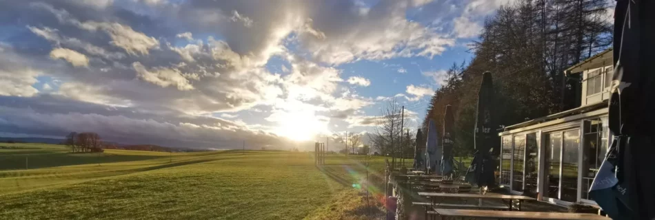 Waldcafe Sonnenuntergang